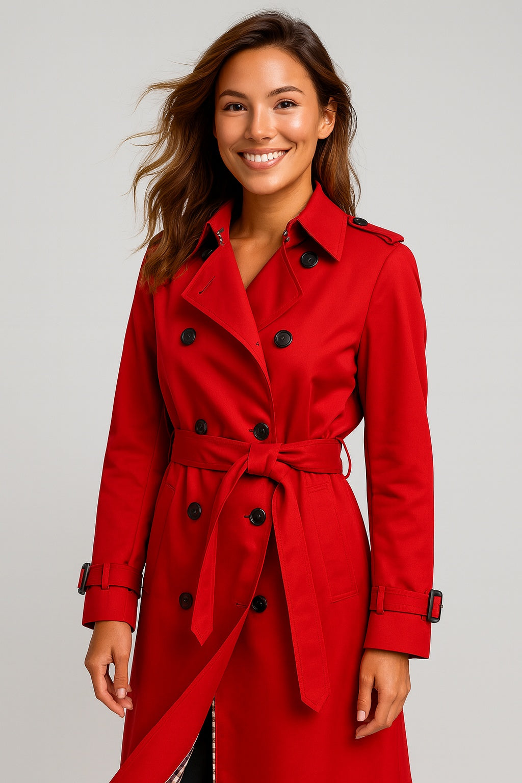 Capucine | Trench Long Femme Ceinturé Manteau Automne