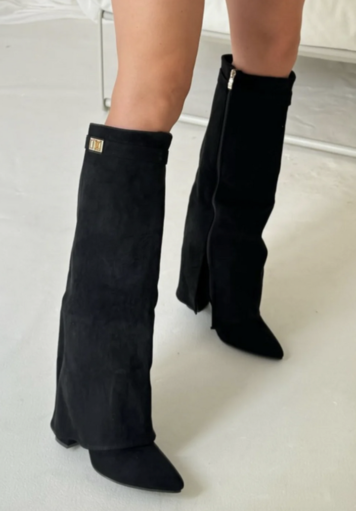 Céline | Bottes Cuir Femme Hautes Boucle