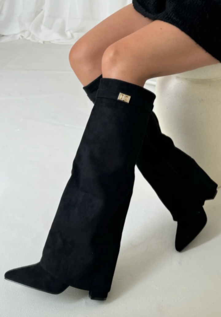 Céline | Bottes Cuir Femme Hautes Boucle