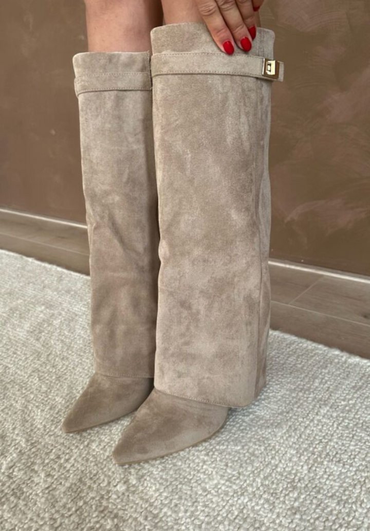 Céline | Bottes Cuir Femme Hautes Boucle