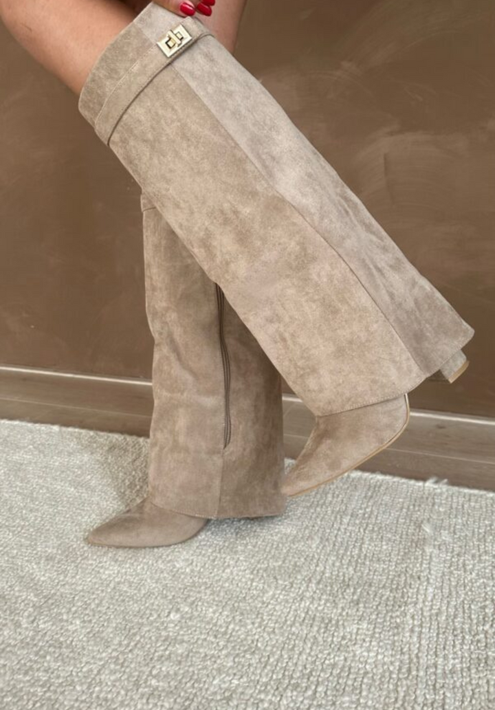 Céline | Bottes Cuir Femme Hautes Boucle