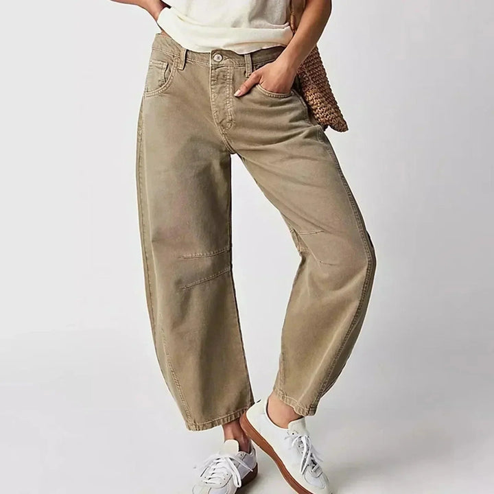 Céline | Jean Baggy Taille Haute Femme Coupe Barrel