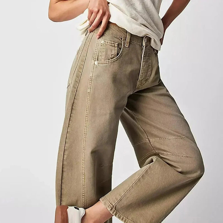 Céline | Jean Baggy Taille Haute Femme Coupe Barrel