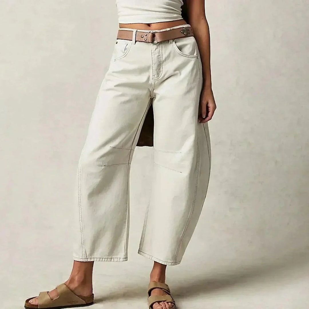 Céline | Jean Baggy Taille Haute Femme Coupe Barrel
