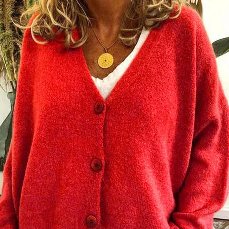 Charlotte | Cardigan Femme Col V Boutons Maille Douce