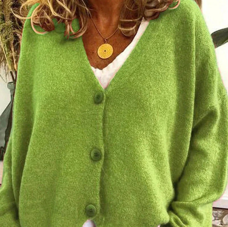 Charlotte | Cardigan Femme Col V Boutons Maille Douce