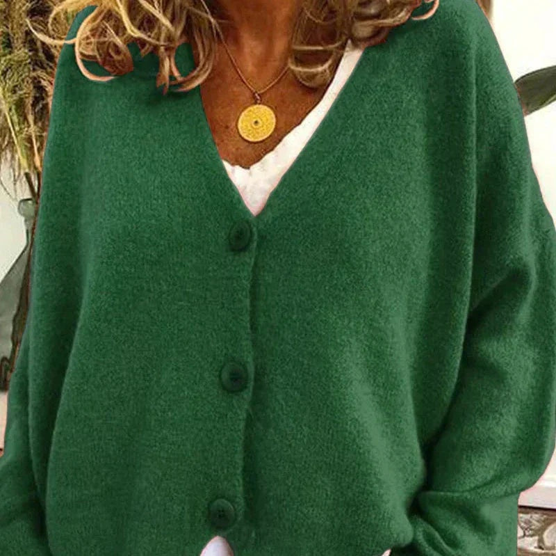 Charlotte | Cardigan Femme Col V Boutons Maille Douce