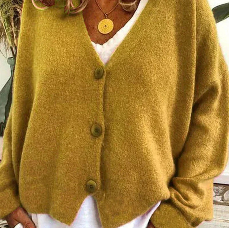Charlotte | Cardigan Femme Col V Boutons Maille Douce