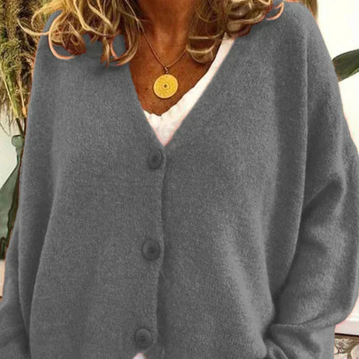 Charlotte | Cardigan Femme Col V Boutons Maille Douce