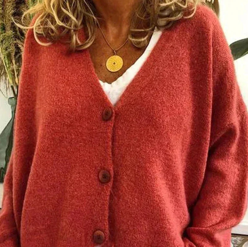 Charlotte | Cardigan Femme Col V Boutons Maille Douce