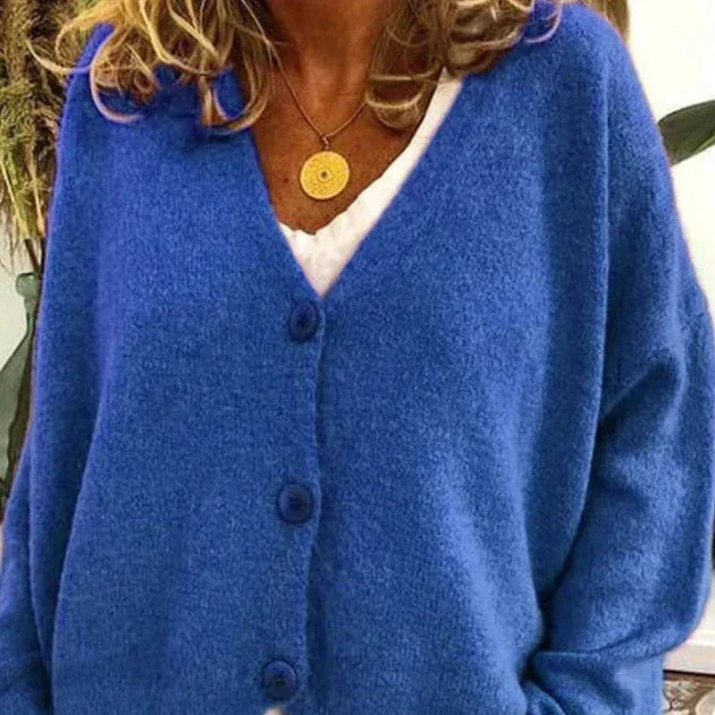 Charlotte | Cardigan Femme Col V Boutons Maille Douce