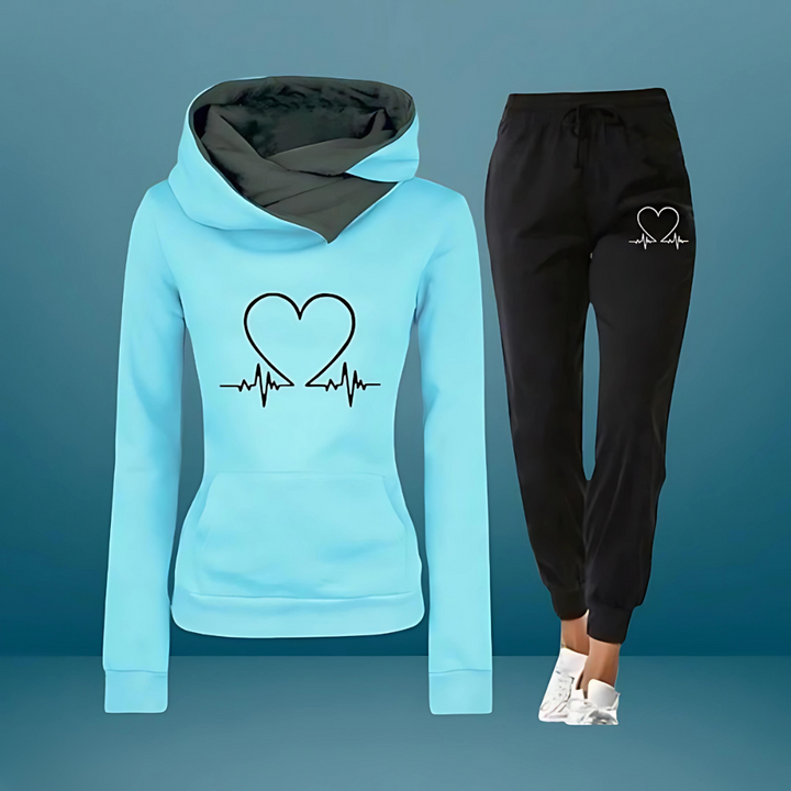Charlotte | Ensemble Sport Femme Sweat à Capuche Jogging Imprimé