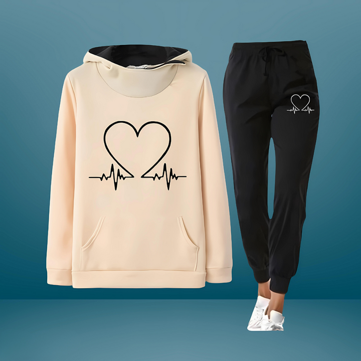 Charlotte | Ensemble Sport Femme Sweat à Capuche Jogging Imprimé