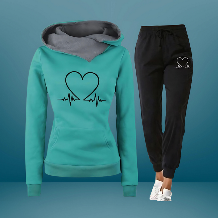 Charlotte | Ensemble Sport Femme Sweat à Capuche Jogging Imprimé