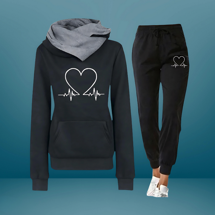 Charlotte | Ensemble Sport Femme Sweat à Capuche Jogging Imprimé