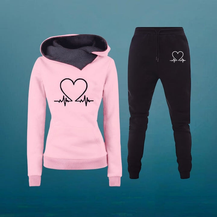 Charlotte | Ensemble Sport Femme Sweat à Capuche Jogging Imprimé