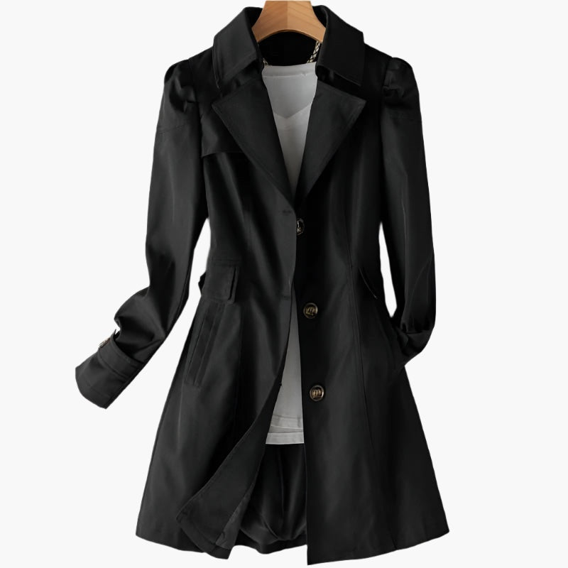 Charlotte | Trench Long Femme Boutons Coupe Cintrée