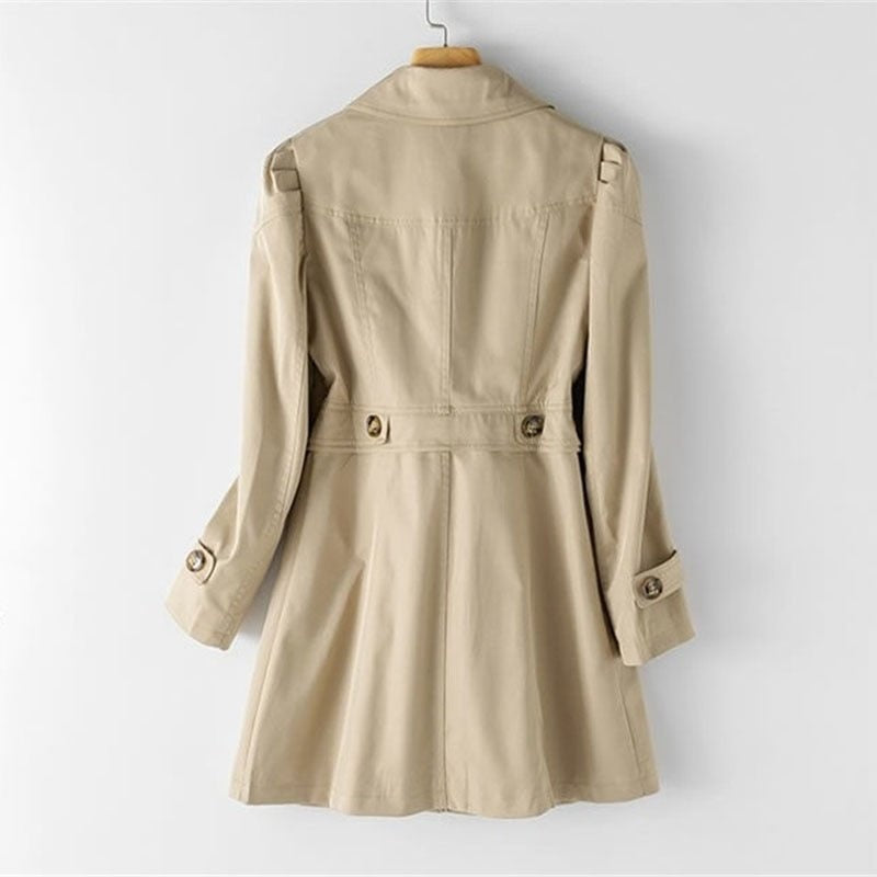 Charlotte | Trench Long Femme Boutons Coupe Cintrée