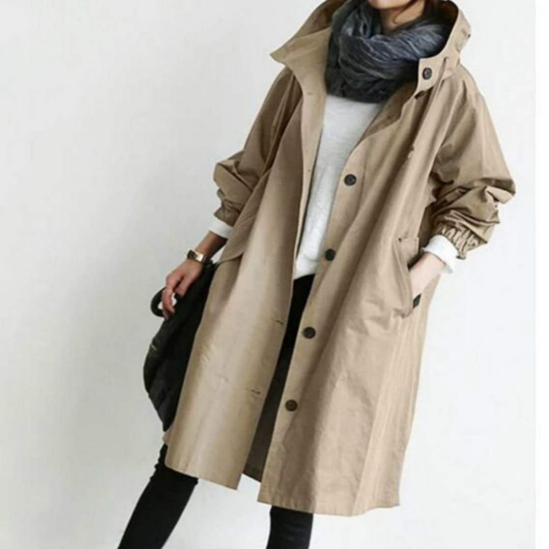 Chloé | Trench Long Femme Imperméable à Capuche Oversize