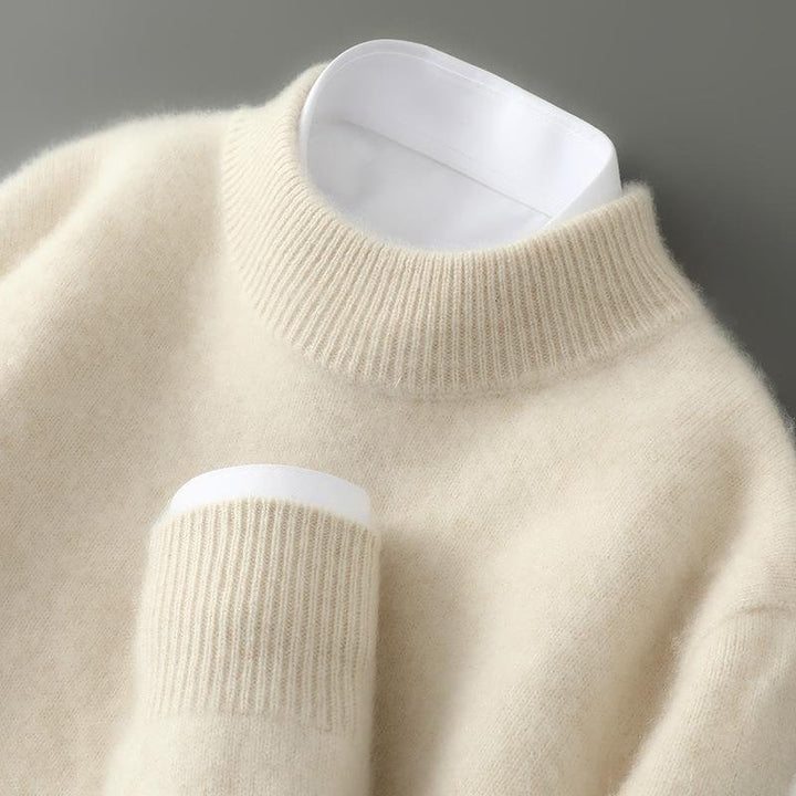 Clément | Pull Cachemire Col Montant Homme en Maille Fine