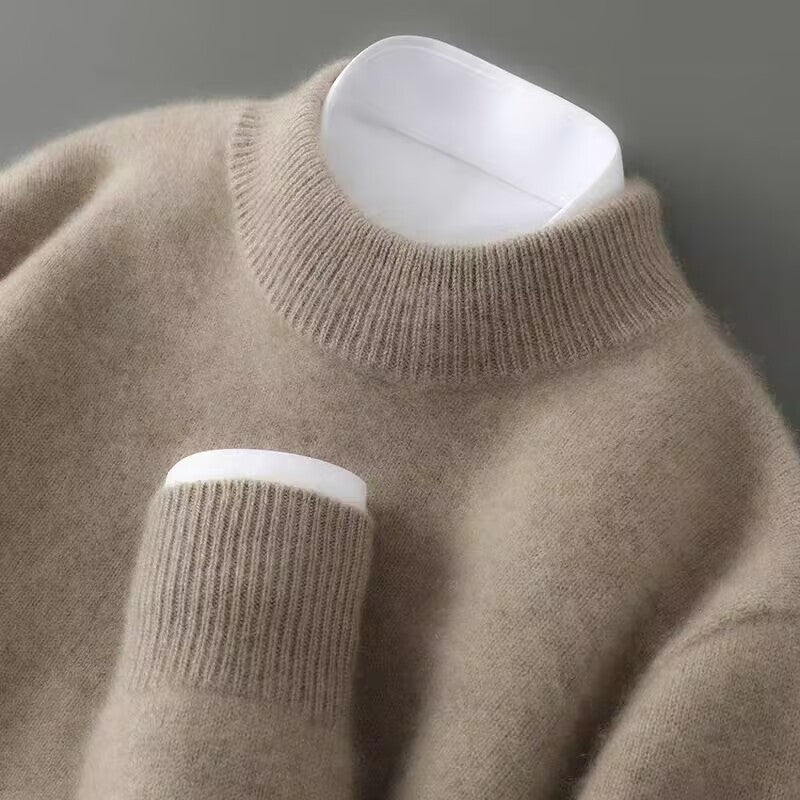Clément | Pull Cachemire Col Montant Homme en Maille Fine