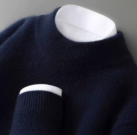 Clément | Pull Cachemire Col Montant Homme en Maille Fine