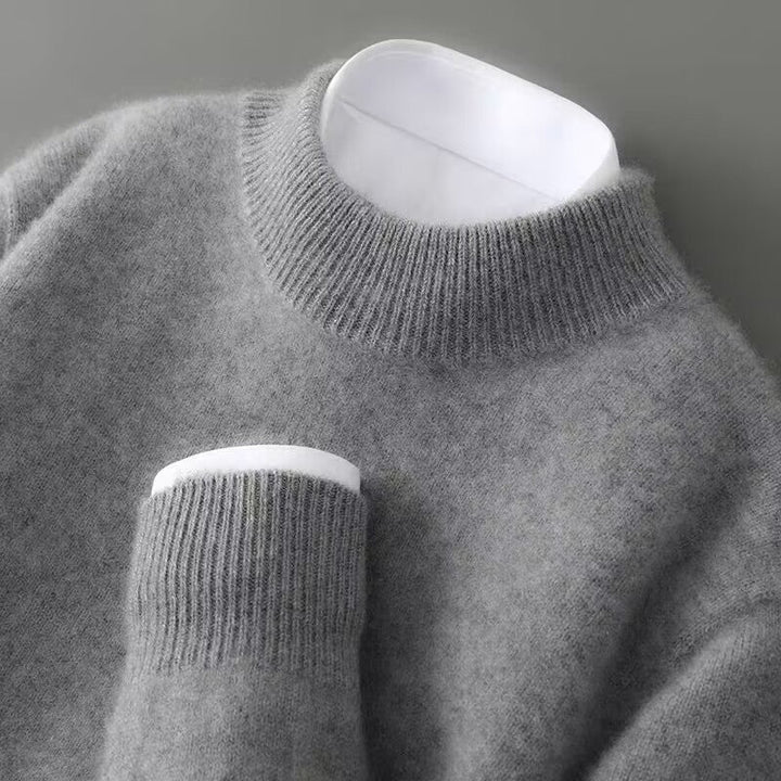 Clément | Pull Cachemire Col Montant Homme en Maille Fine