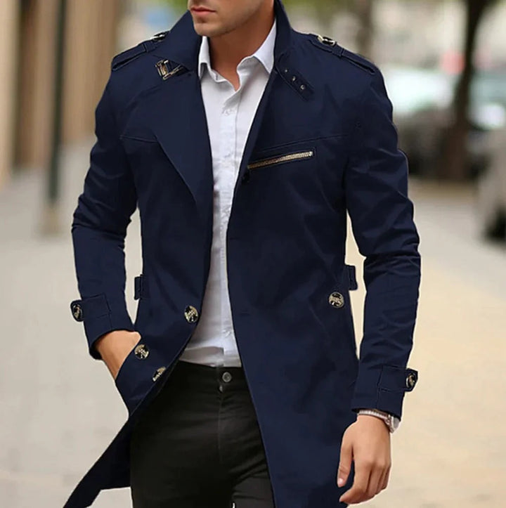Clément | Trench-Coat Homme Coupe Ajustée Épaulettes
