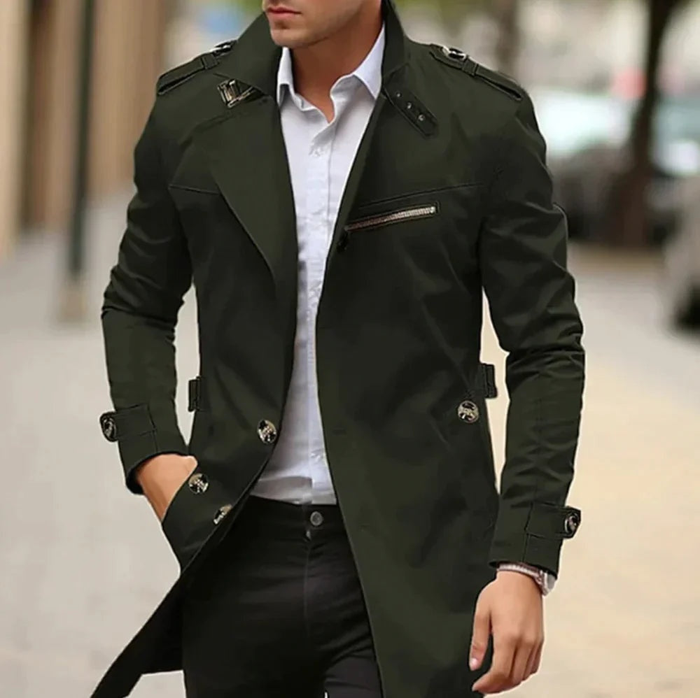 Clément | Trench-Coat Homme Coupe Ajustée Épaulettes