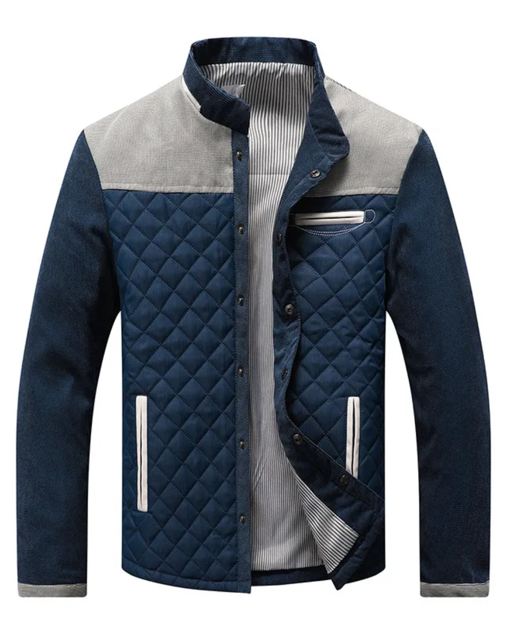 Clément | Veste Matelassée Homme Col Montant Bimatière