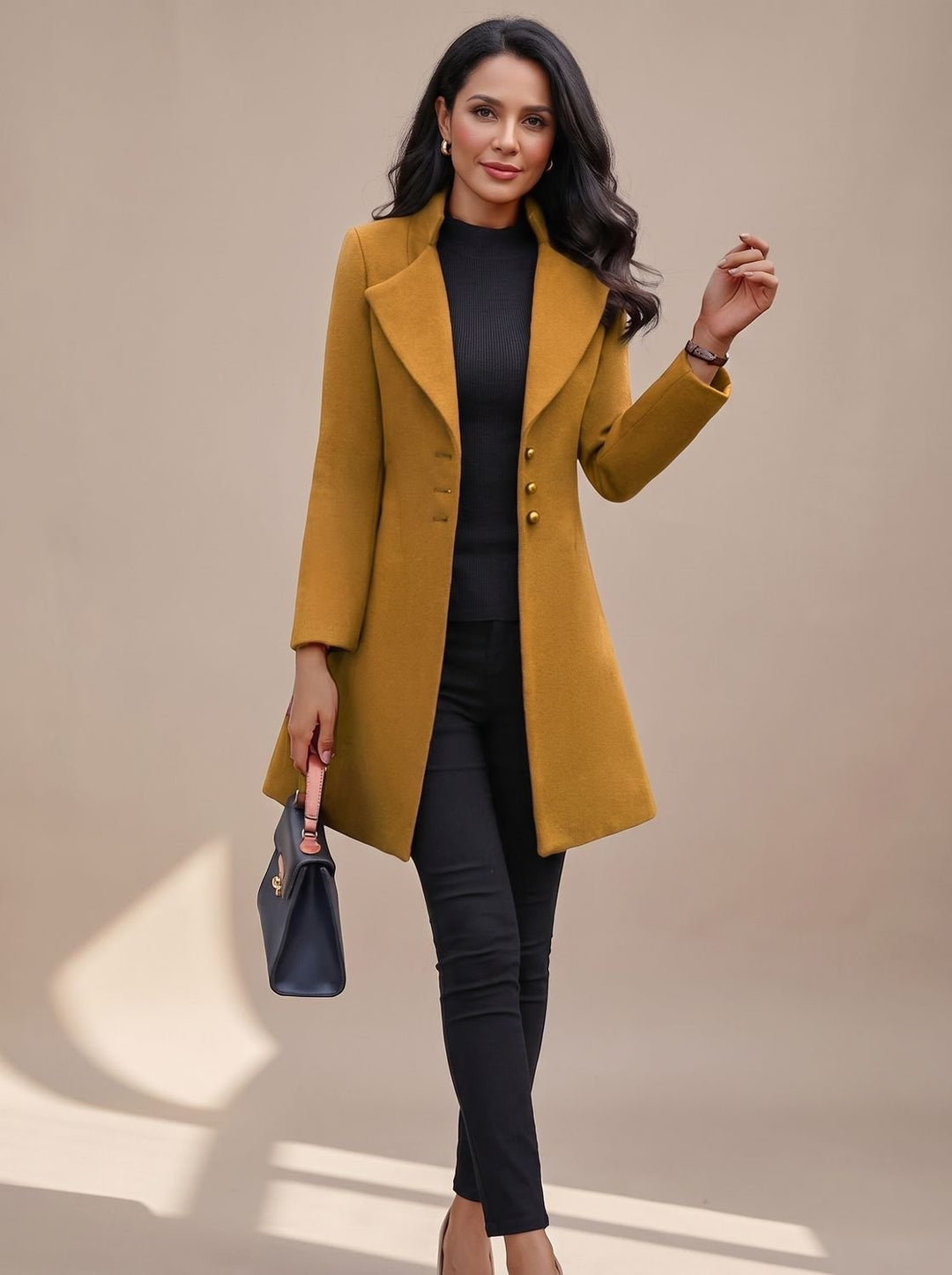 Colette | Manteau Cachemire Chic Femme Long Boutonné