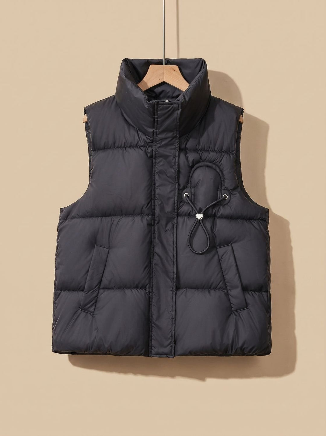 Delphine | Gilet Court Matelassé Sans Manches Femme Col Montant