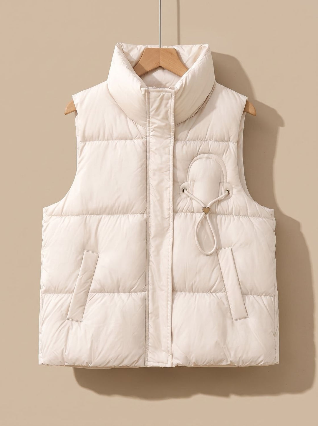 Delphine | Gilet Court Matelassé Sans Manches Femme Col Montant