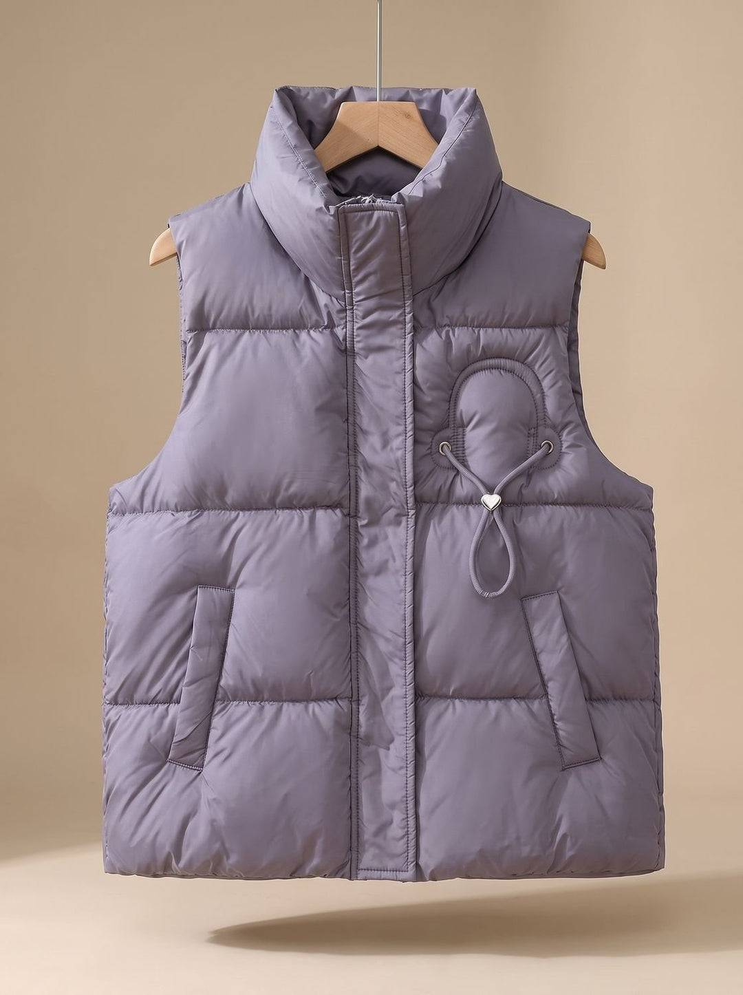 Delphine | Gilet Court Matelassé Sans Manches Femme Col Montant