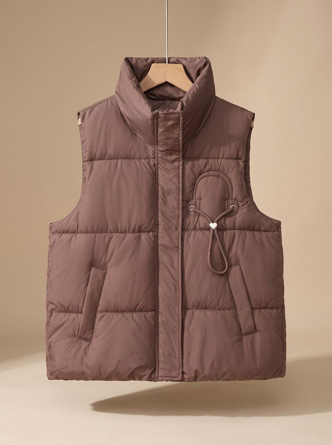 Delphine | Gilet Court Matelassé Sans Manches Femme Col Montant