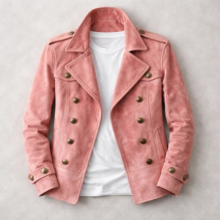 Édouard | Trench Coat en Daim Homme Double Boutonnage