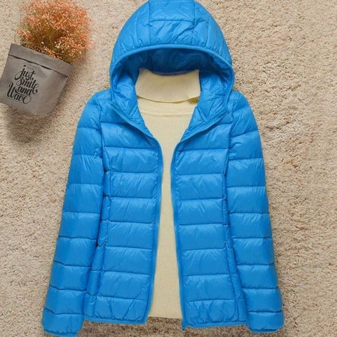 Élise | Blouson Hiver Femme à Capuche Veste Chauffante Légère