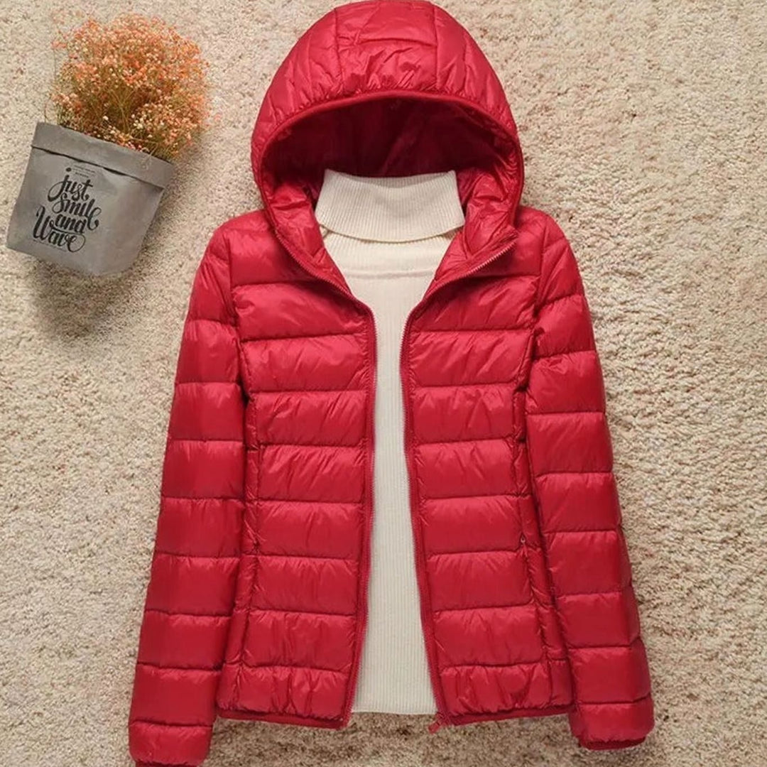 Élise | Blouson Hiver Femme à Capuche Veste Chauffante Légère