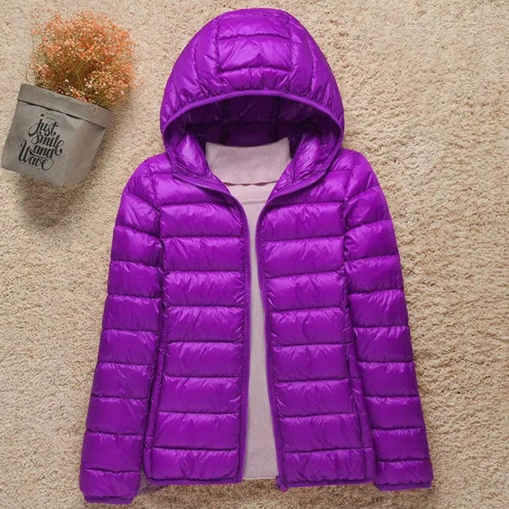 Élise | Blouson Hiver Femme à Capuche Veste Chauffante Légère