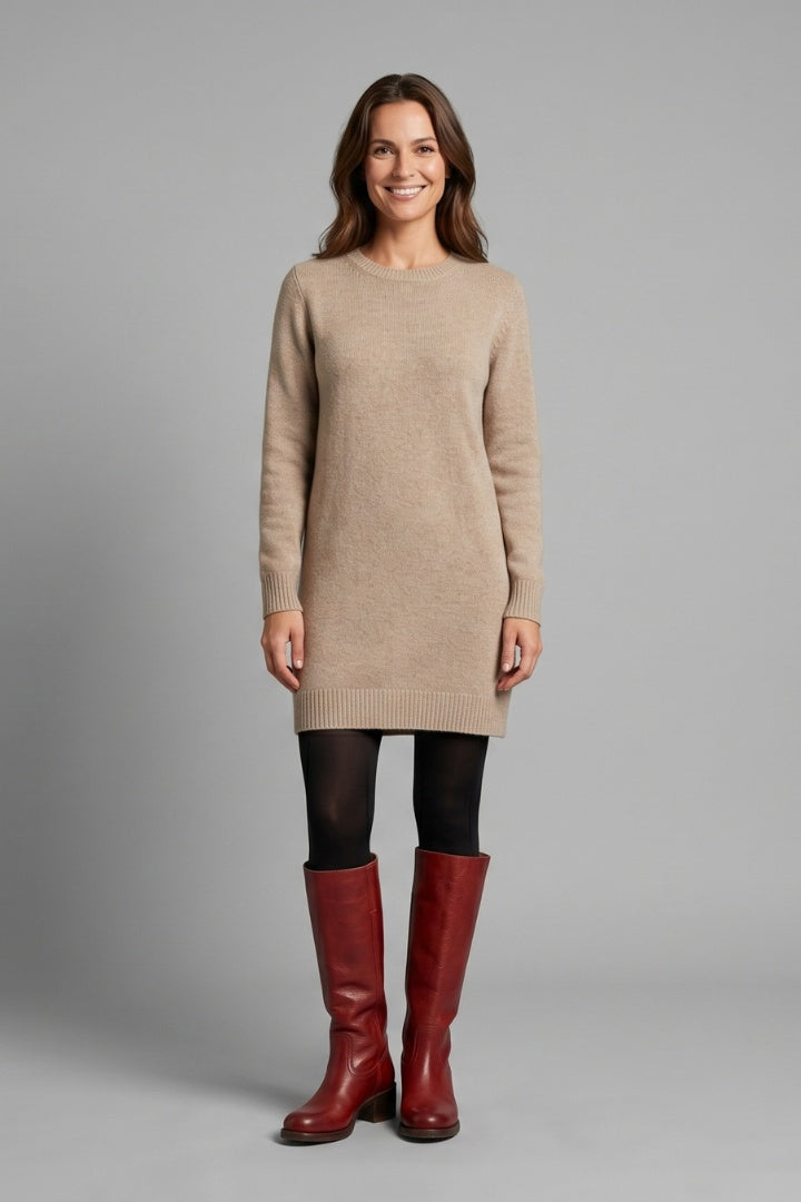 Élise | Bottes Cuir Femme Tige Haute Talon Bloc