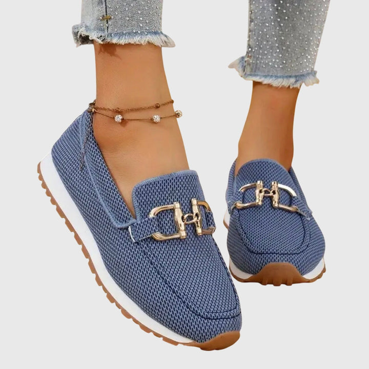Élise | Mocassin Plateforme Femme Maille Légère Mors
