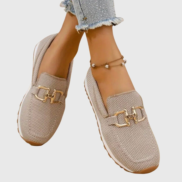 Élise | Mocassin Plateforme Femme Maille Légère Mors