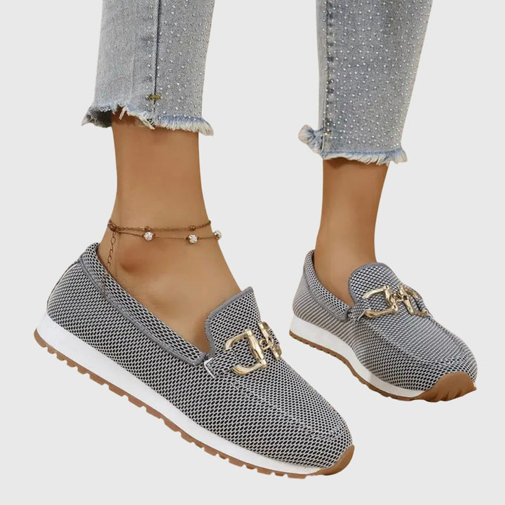 Élise | Mocassin Plateforme Femme Maille Légère Mors