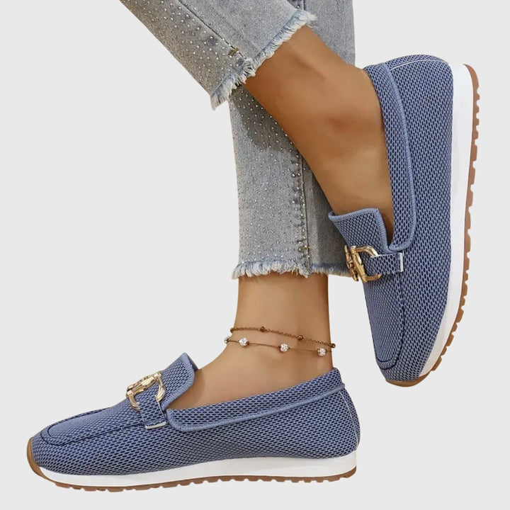 Élise | Mocassin Plateforme Femme Maille Légère Mors