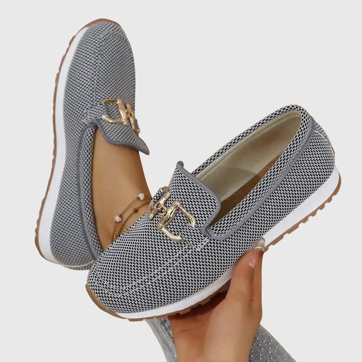 Élise | Mocassin Plateforme Femme Maille Légère Mors