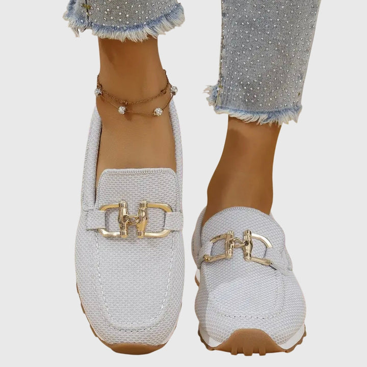 Élise | Mocassin Plateforme Femme Maille Légère Mors