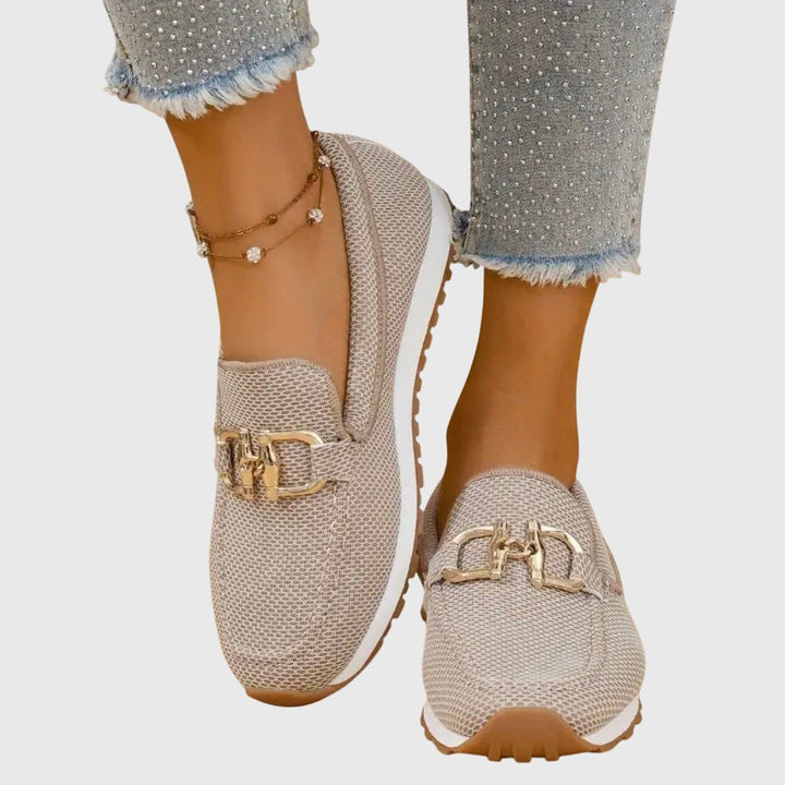 Élise | Mocassin Plateforme Femme Maille Légère Mors