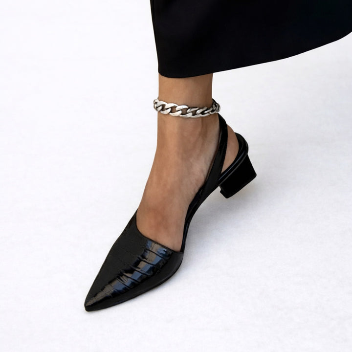 Élodie | Escarpins Chaussure à Talon Femme Bout Pointu Slingback