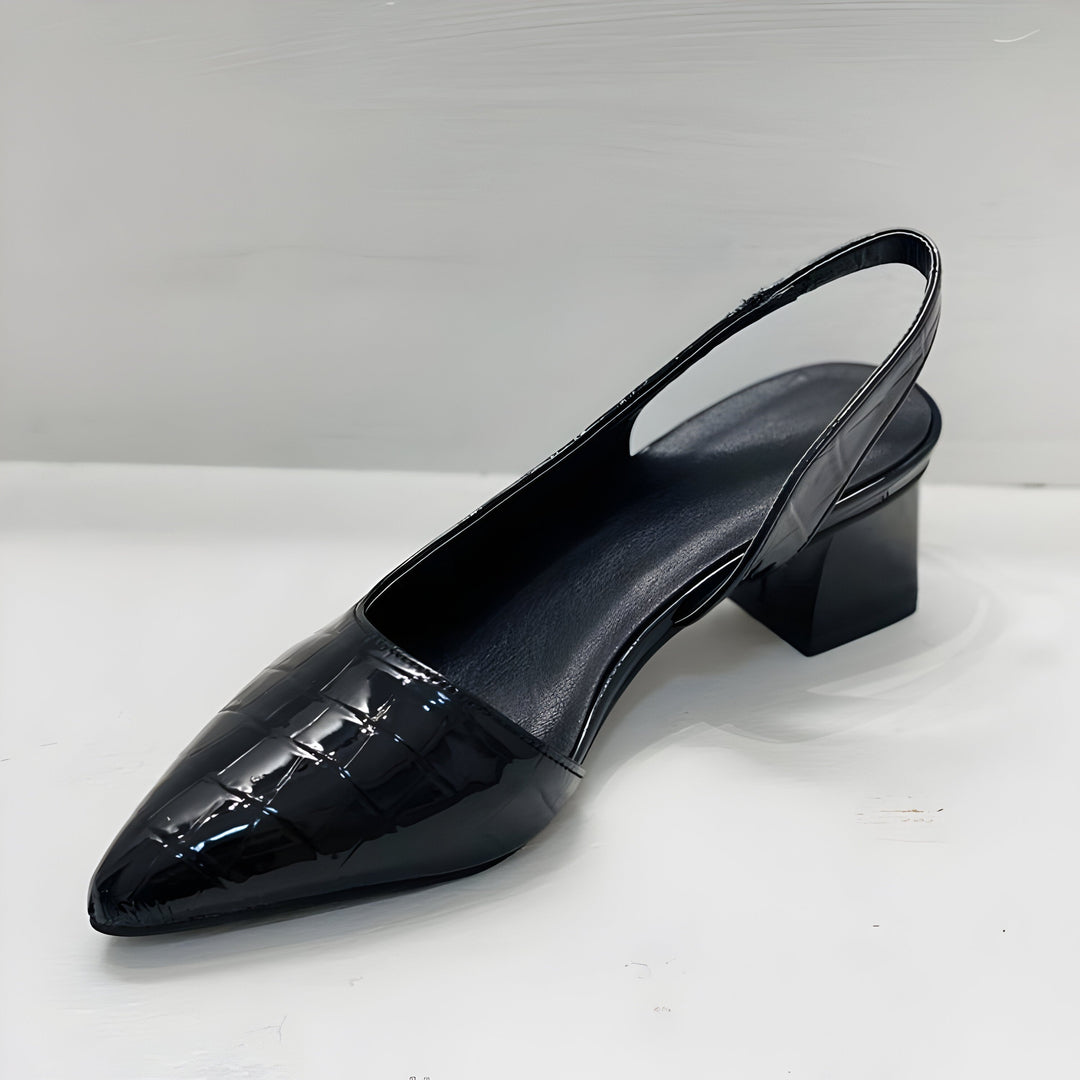 Élodie | Escarpins Chaussure à Talon Femme Bout Pointu Slingback