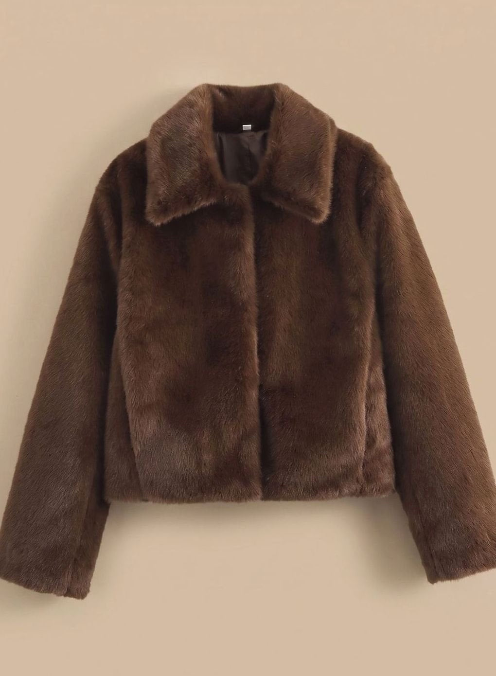 Élodie | Manteau Fausse Fourrure Court Femme Col Classique
